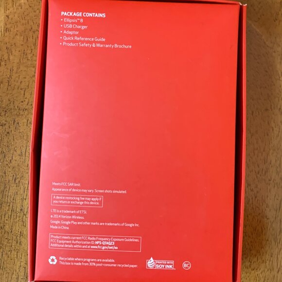 USED IN WORKING ORDER VERIZON ELLIPSIS 8 QTAQZ3, 4G - Picture 4 of 8